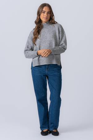 Emma Knit - Lichtgrijs gemêleerd