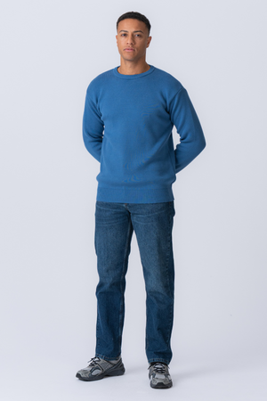 Crewneck Knit Sweater - Blauw