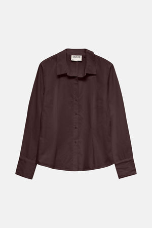 Ums V-Neck Shirt - Chocolate Plum