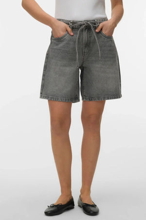 Wien-riem Shorts Mix - Lichtgrijs denim