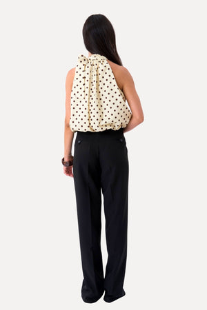 Haut Wilma - Pois Jaune/Marron
