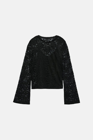 Kanya O-Leck Short Top - noir