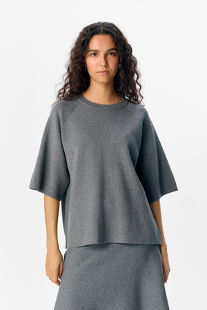 Reynard 2/4 gebreide pullover - Medium Gray Melange