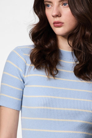 Mira O-Neck Knit - Cachemire Bouleau Bleu
