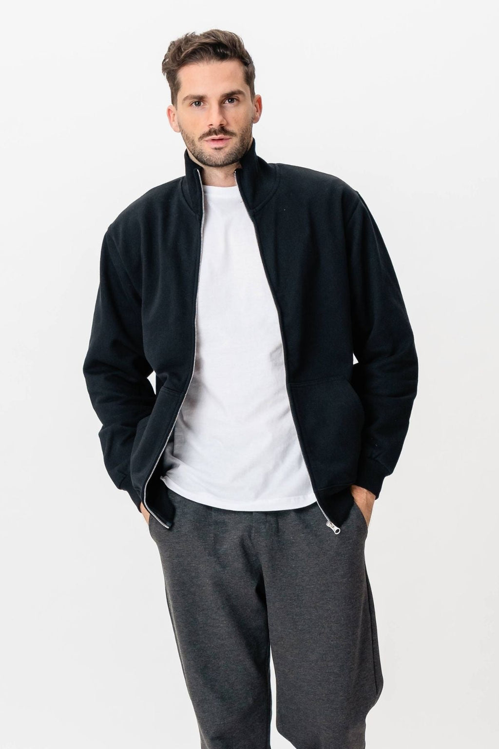 Sweatshirt Zip - noir