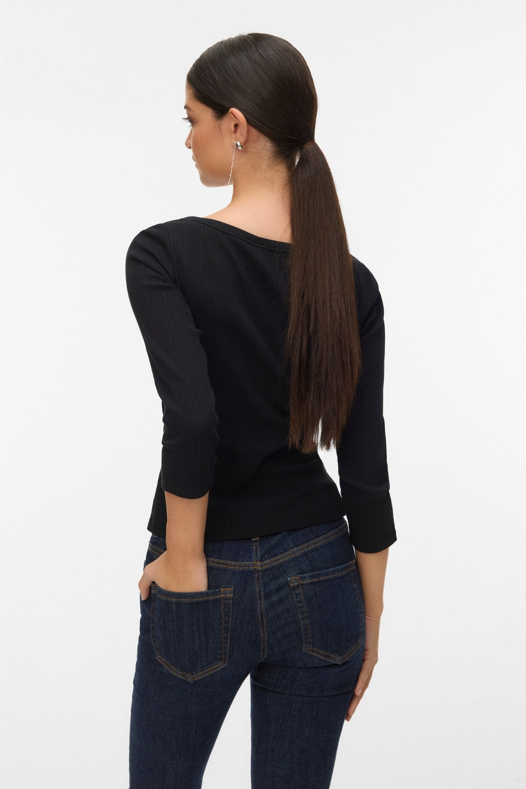 Verde Boothals Top - Zwart