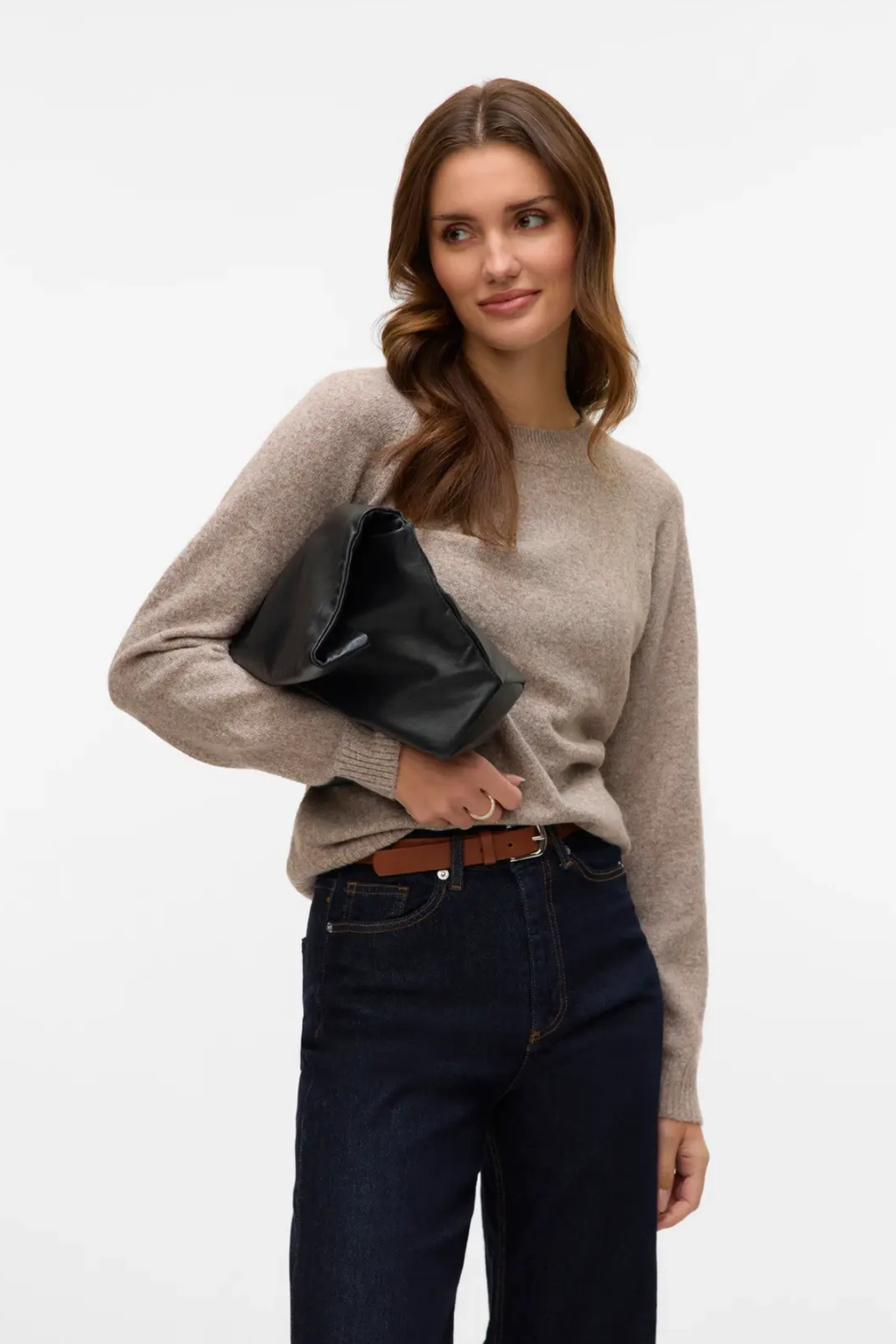 Doffy O-hals blouse - Moon Rock Melange