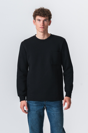 Sweat-shirt de poche Regular Fit - noir