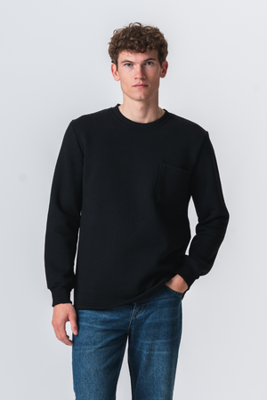 Sweat-shirt de poche Regular Fit - noir