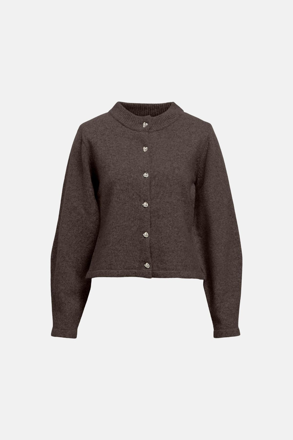 Cardigan zari en tricot - Sceau de mélange brun