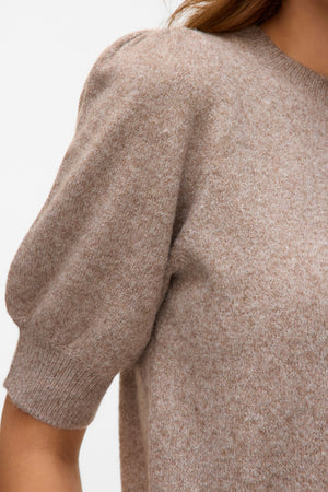 Doffy O-Neck Pullover - Moon Rock Melange