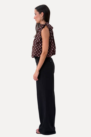 Haut Wilma - Marron/Pois Blanc