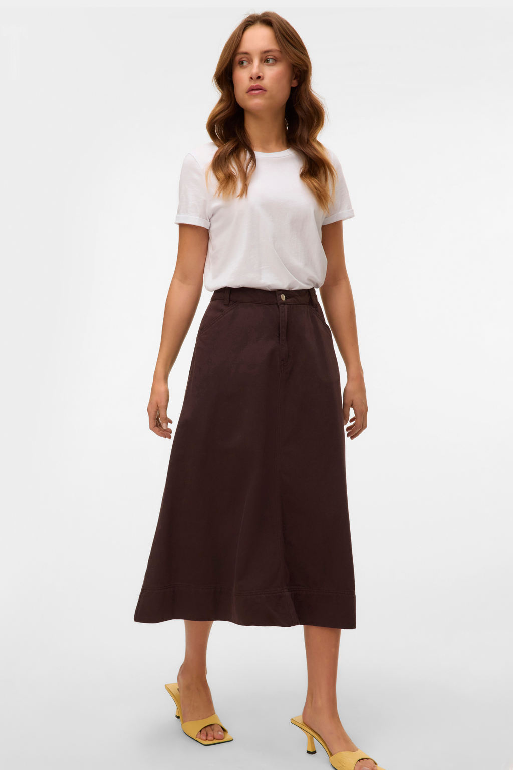 Filia gekleurde denimrok - chocoladetort