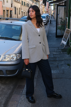 Claire Oversized Blazer - lichtgrijs