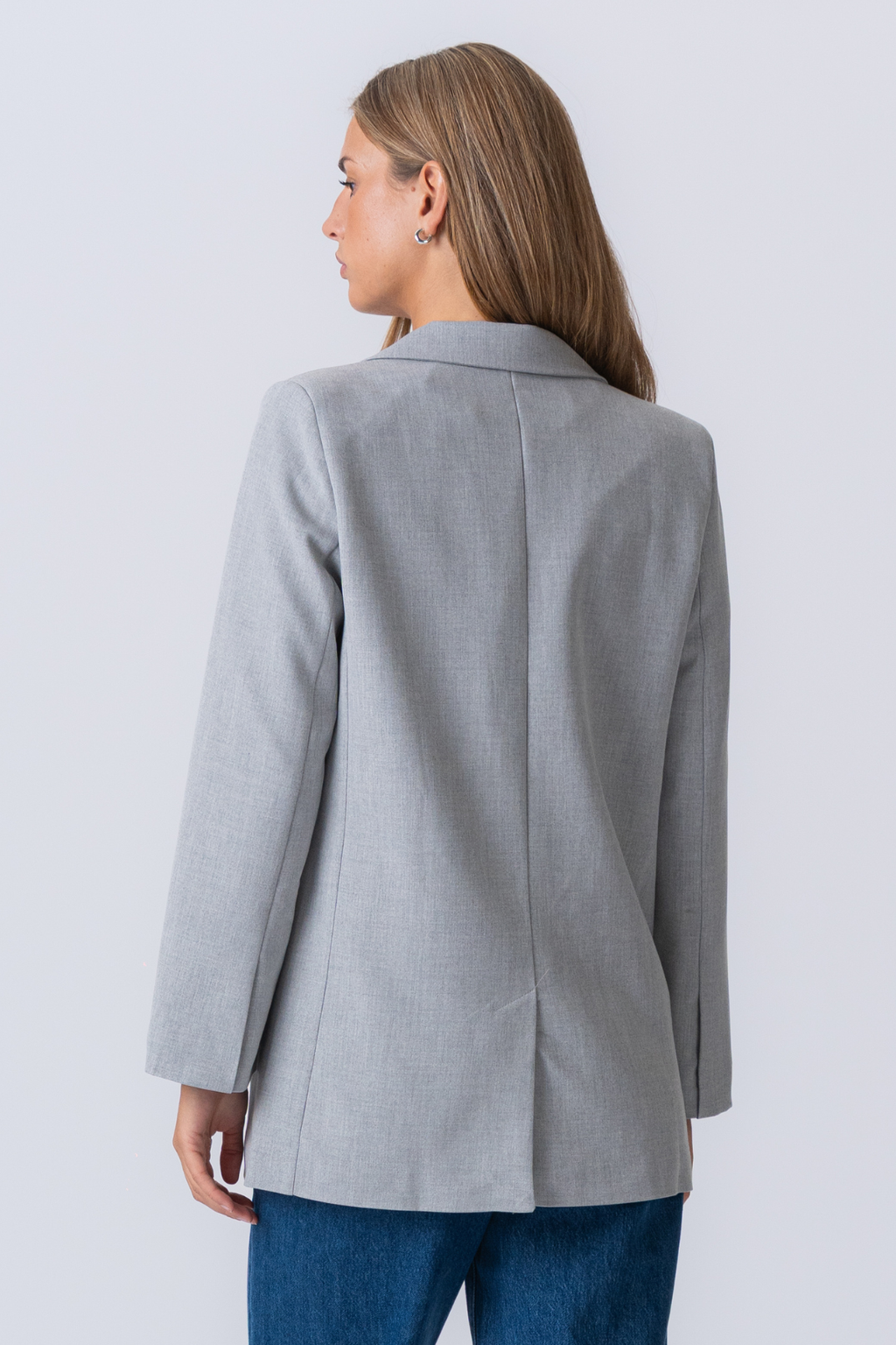 Claire Oversized Blazer - Light Grey