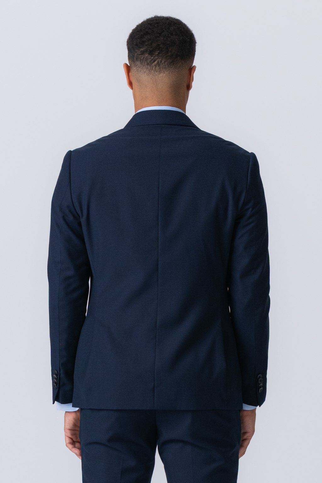 Premium Double-breasted Blazer - Navy
