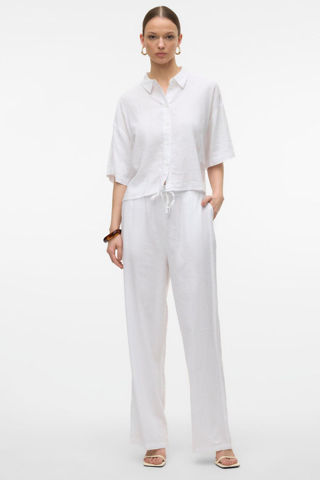 Linn HW Pants - Snow White