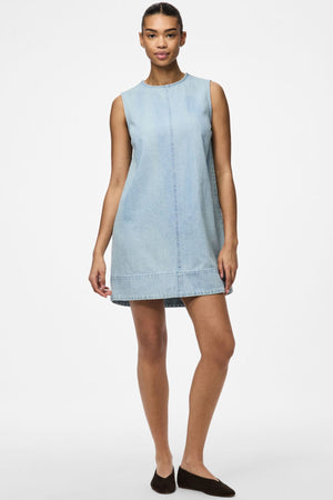 Flora Mini Denim Jurk - Lichtblauw Denim