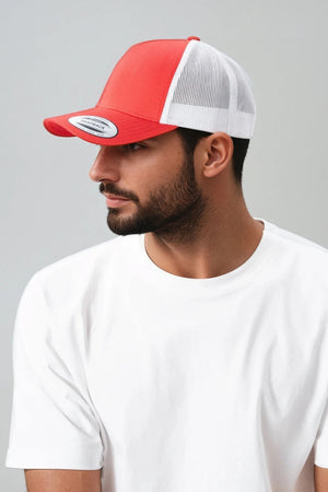 Retro Trucker colored front-red -