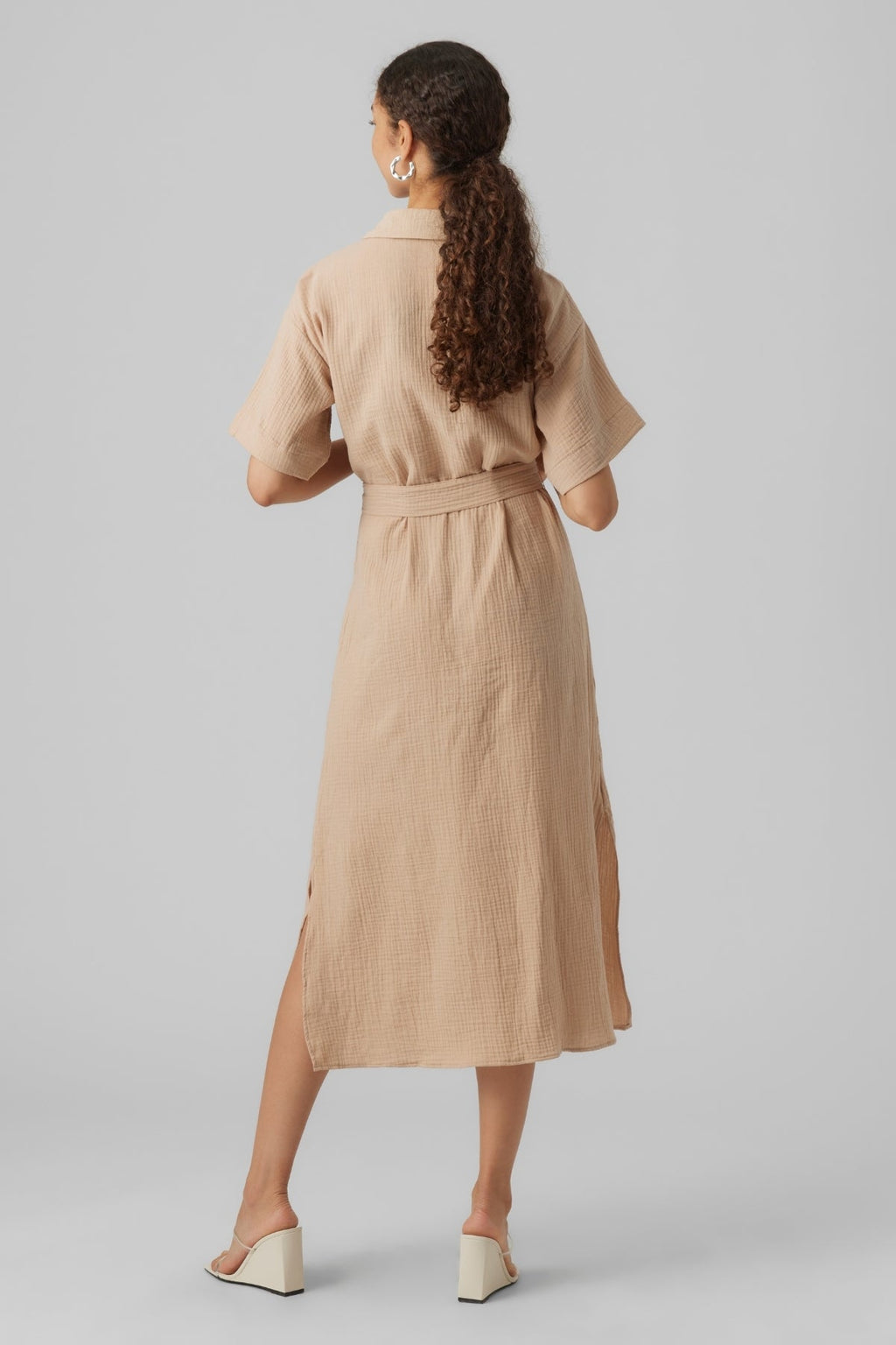 Robe longue Natali - Crème irlandaise