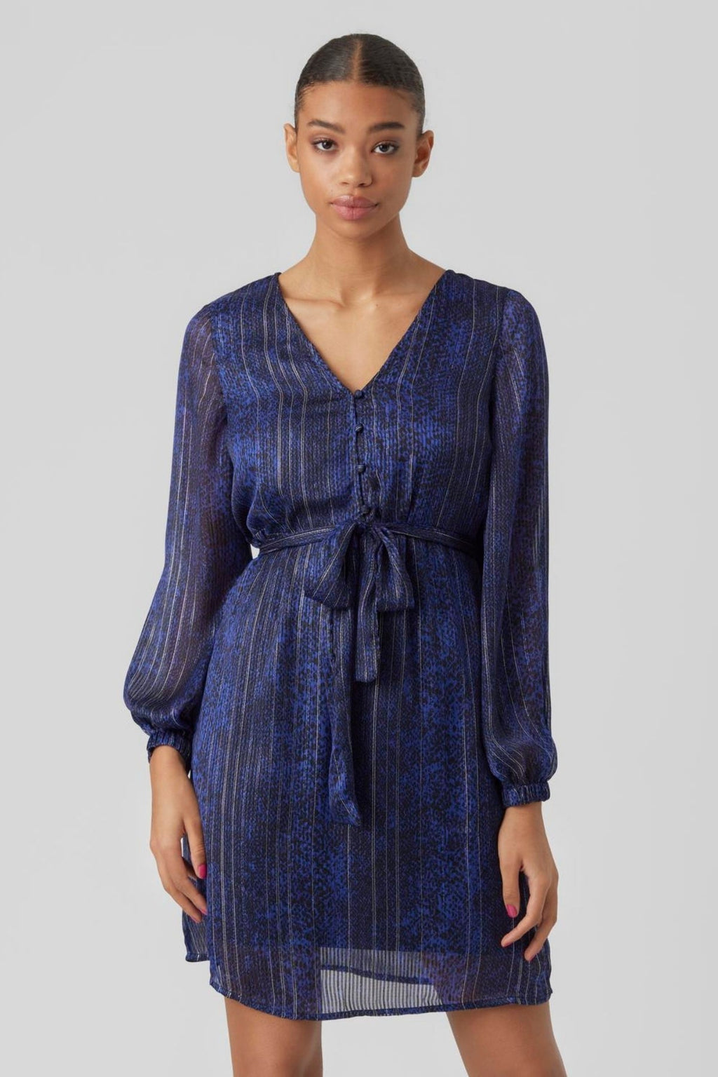 Nala v -neck kjole - sodalite blauw