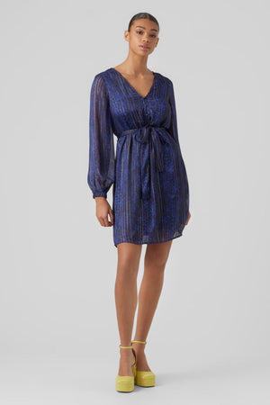 Nala v -neck kjole - sodalite blauw