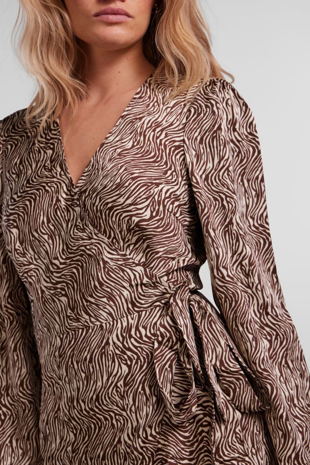 Juliet Wrap Kjole - Café de chicorée