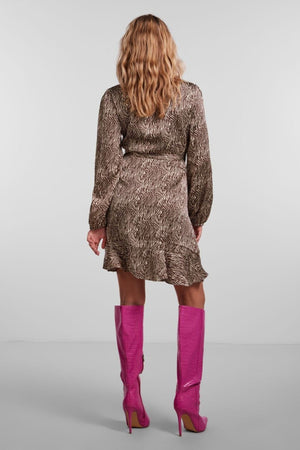 Juliet Wrap Kjole - Café de chicorée