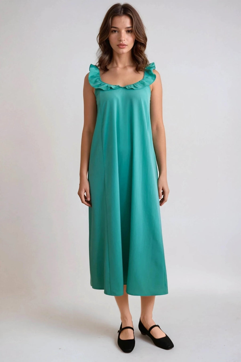 Robe MIDI ZORA - Green marin