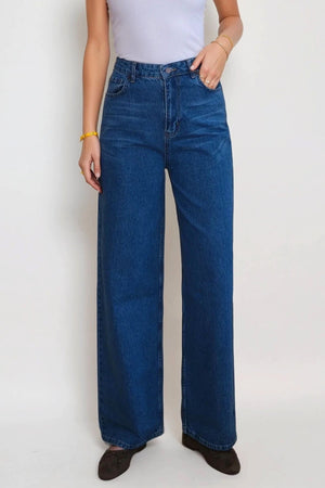 Nora brede jeans - lichtblauwe denim