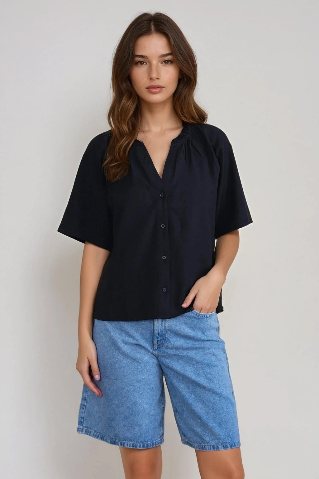 Linn Frill Top - Black