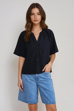 Linn Frill Top - Black