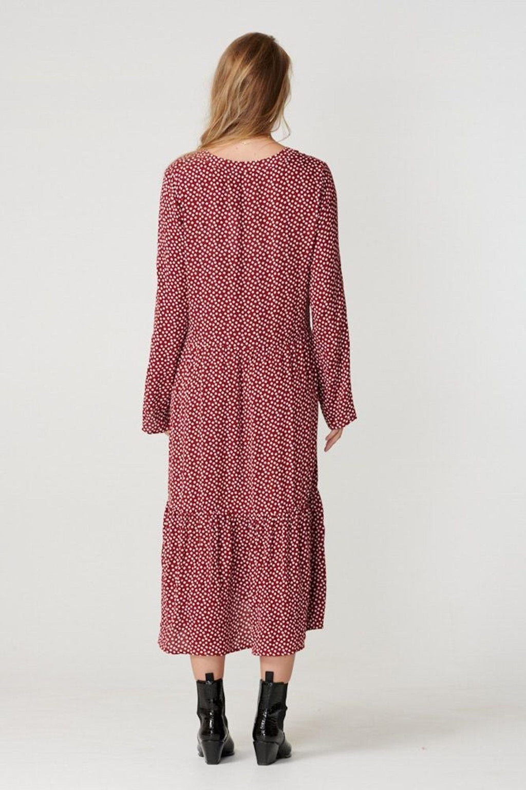 Robe Anna à manches longues - Tomate séchée