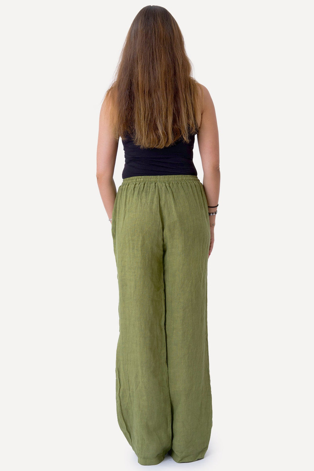 Astrid Linnen Pants - Olijf