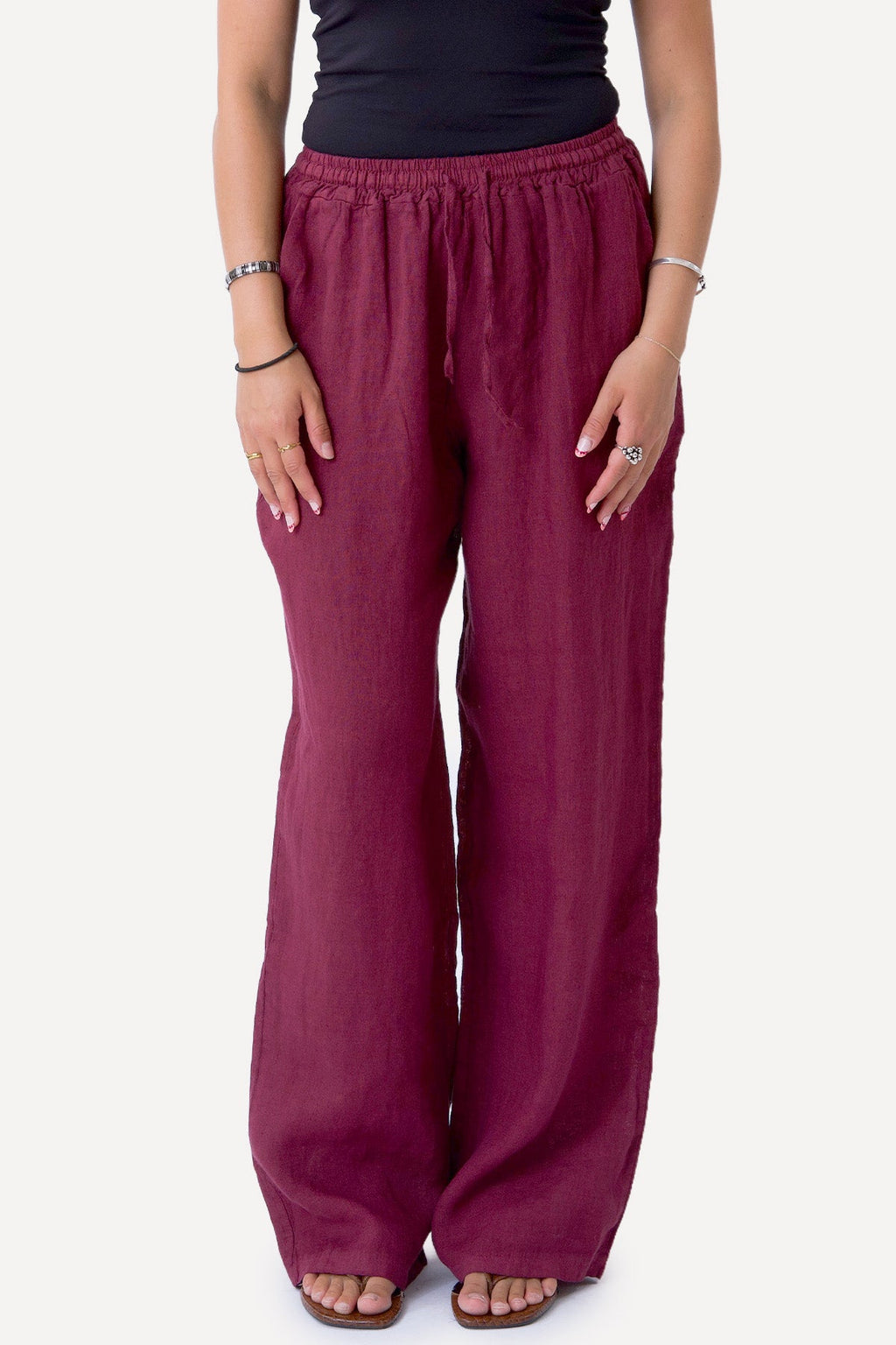 Astrid Linnen Pants - Rood