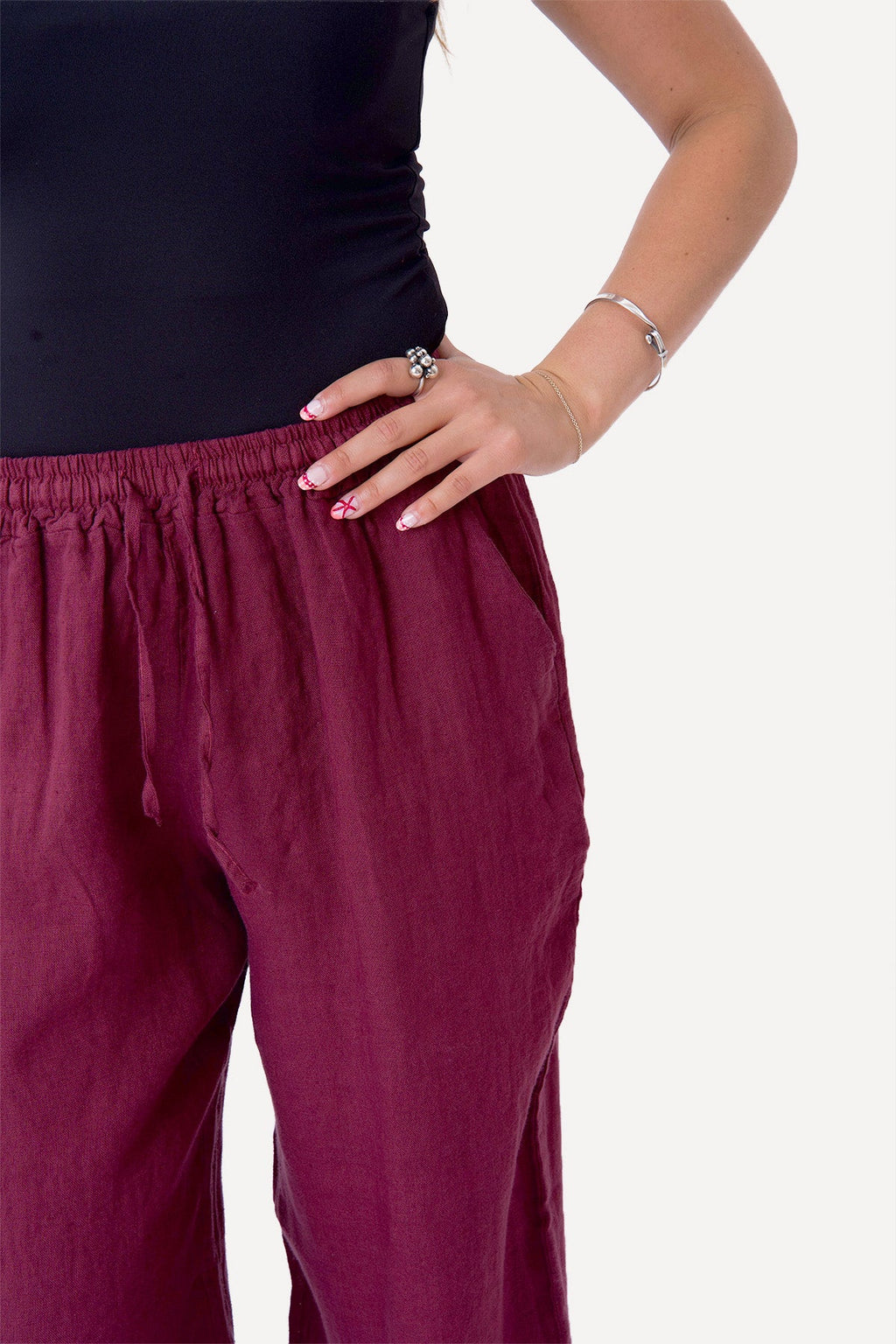 Astrid Linnen Pants - Rood
