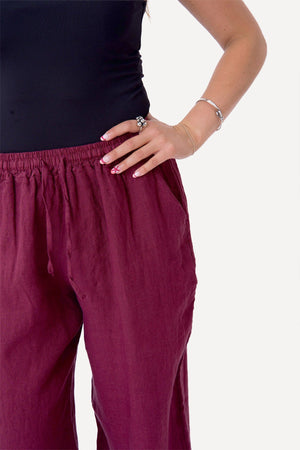 Astrid Linnen Pants - Rood
