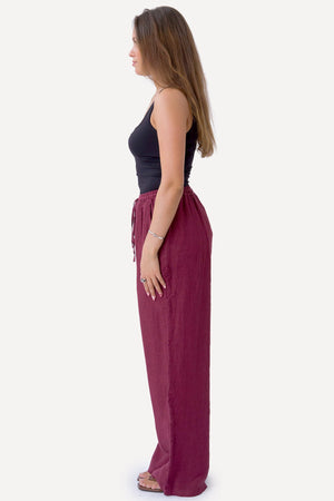Astrid Linnen Pants - Rood