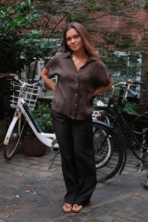 Astrid Linnen Overhemd - Bruin