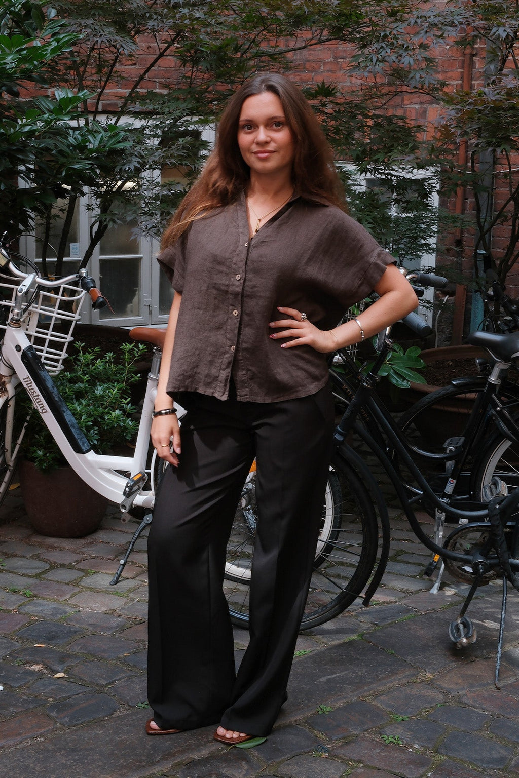 Astrid Linnen Overhemd - Bruin
