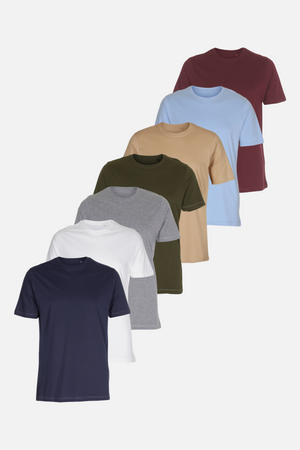 Organisch Basic T-shirts-pakketdeal (7 pcs.)