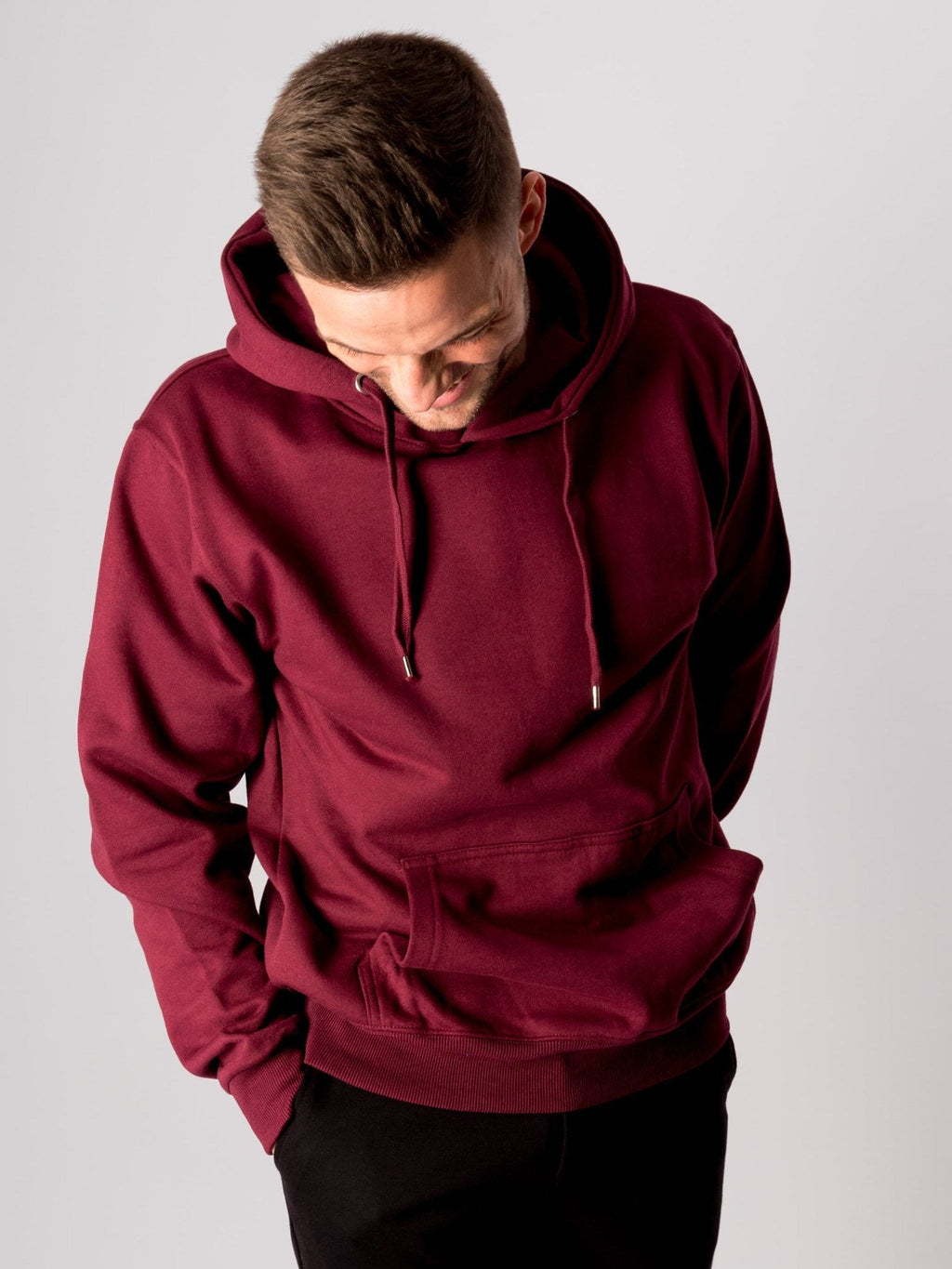 Sweat à capuche de base - rouge bordeaux