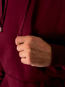 Sweat à capuche de base - rouge bordeaux