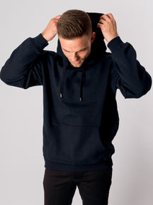 Sweat à capuche de base - marine noire