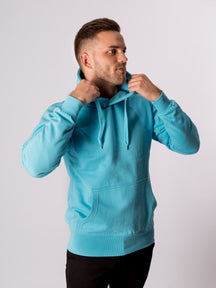 Sweat à capuche de base - bleu turquoise