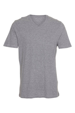 Basic T-shirt met V-hals - Oxford Grijs
