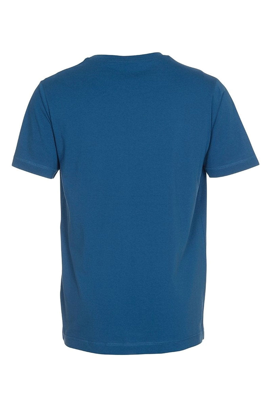 Basic T-shirt met V-hals - Petroleumblauw