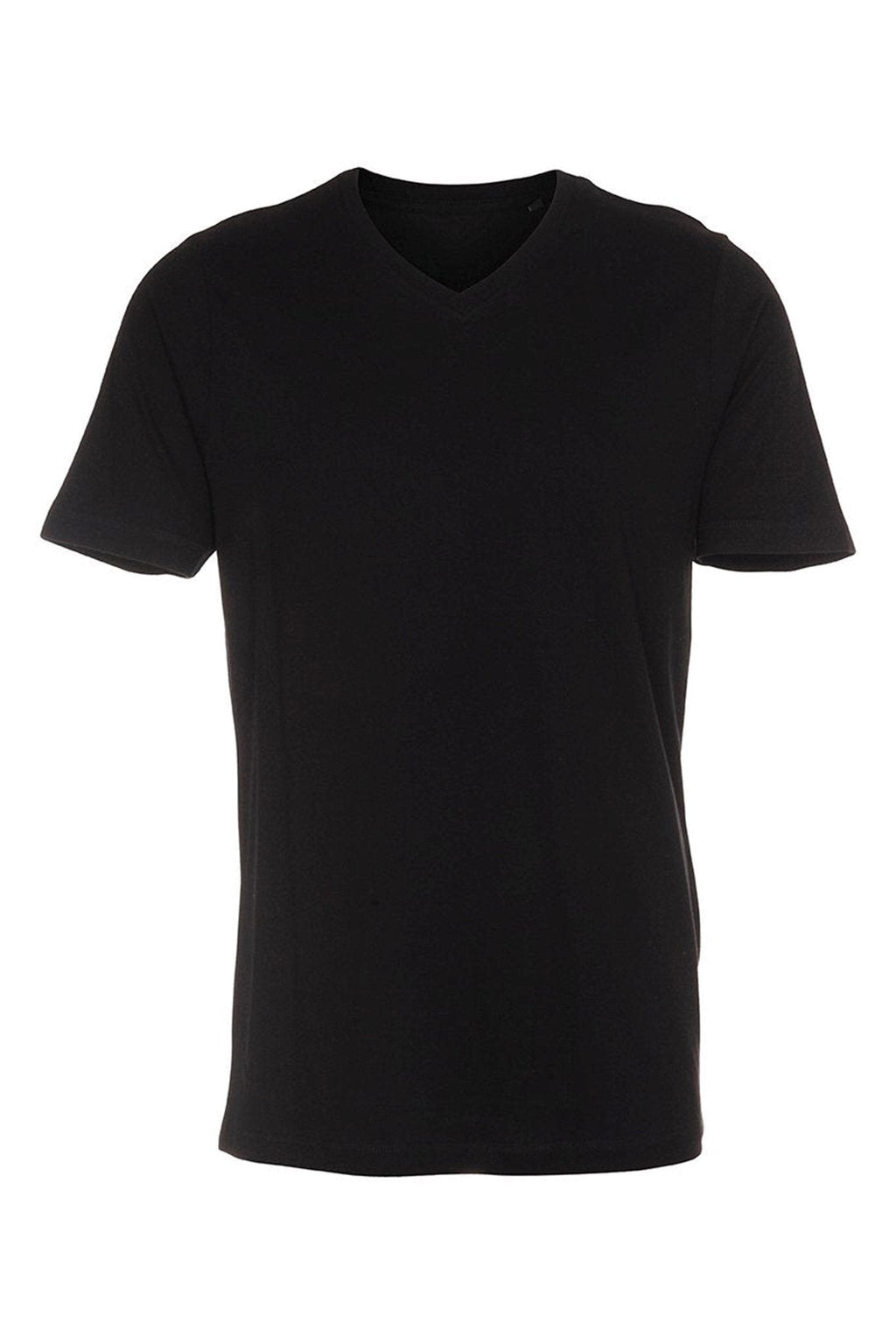 Basic T-shirt met V-hals - Zwart