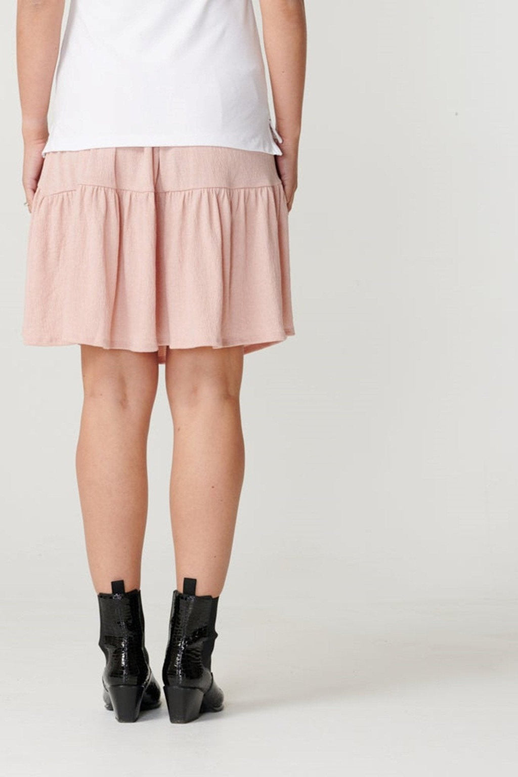 Basic Zachte mini -rok - Misty Rose