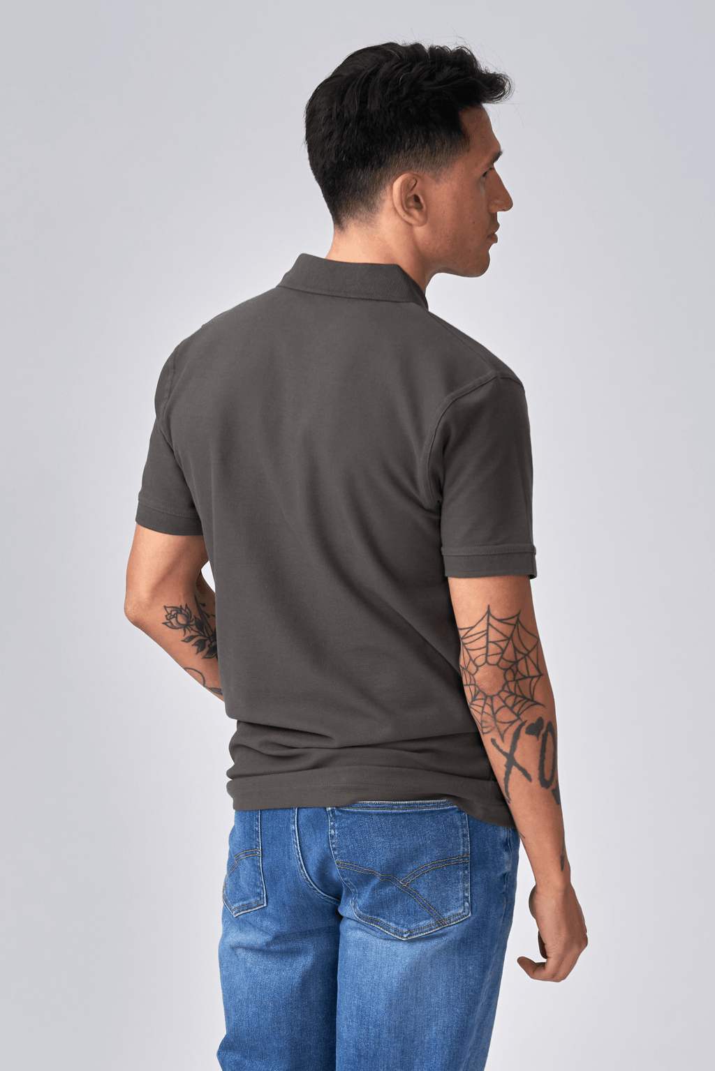 Basic Polo - Gris foncé